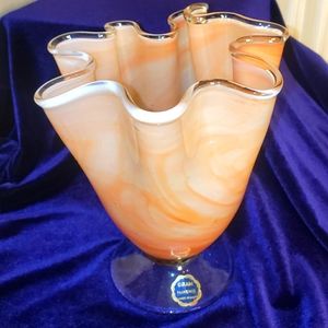 Italian Mouthblown Art Glass Vase.